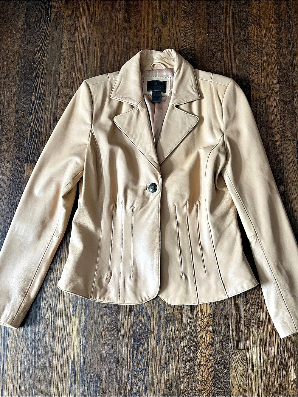 UNIFORM John Paul Richard Leather Jacket in Beige Size Medium